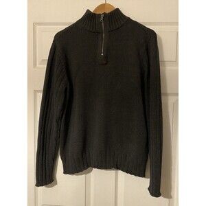 Polo Jeans Co Ralph Lauren Gray 1/4 zip pullover Sweater size Large
